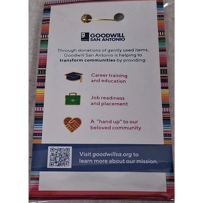 2023 Fiesta Goodwill Denim Jean Pocket Clothes Hanger San Antonio Pinback