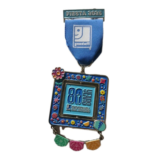 Goodwill 80 Year Anniversary San Antonio Fiesta Medal 2025 New Spinner Pinback